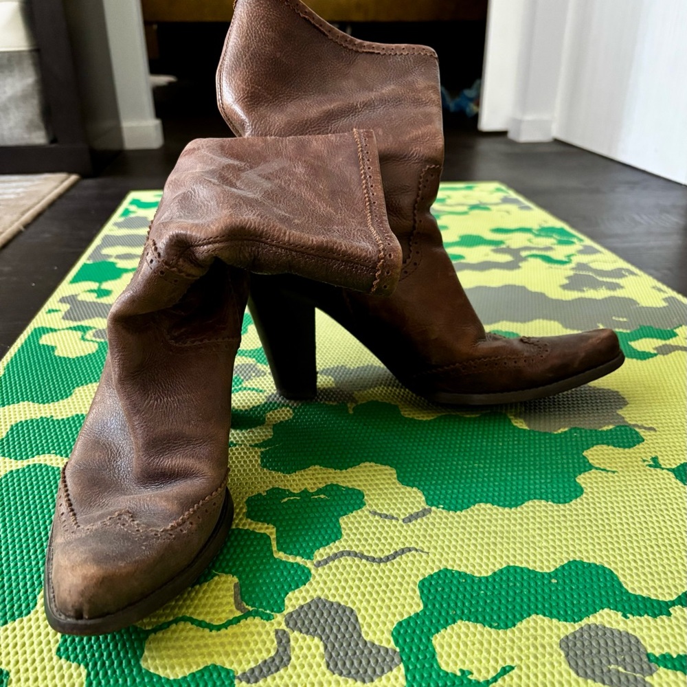 Bronx shoes brown Leather Women's cowboy Boots